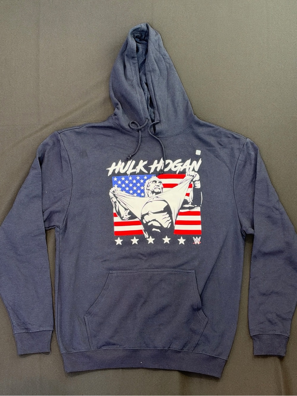 Licensed WWE Hulk Hogan Pullover Hoodie Sweatshirt Large Navy Wrestling League